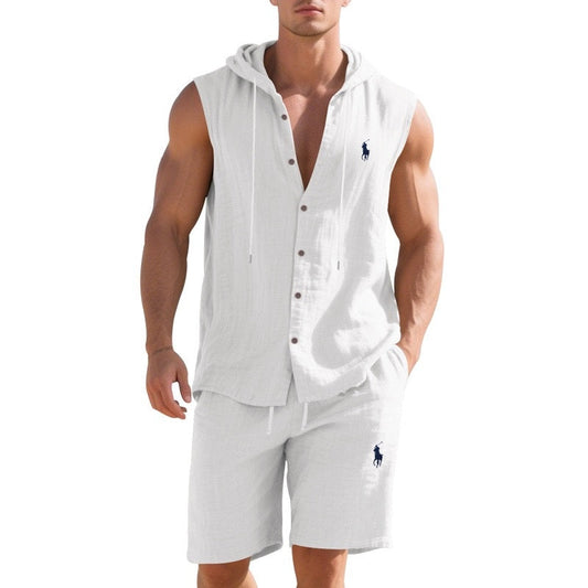 Breeze Summer Linen Hoodie Set