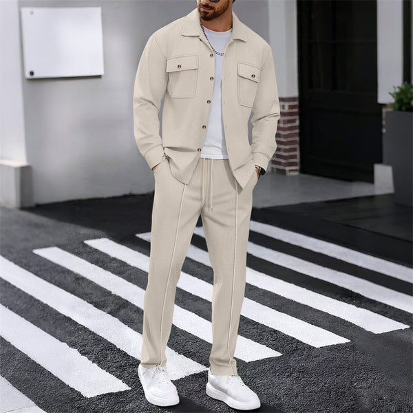 Comfy Waffle Button Front Set